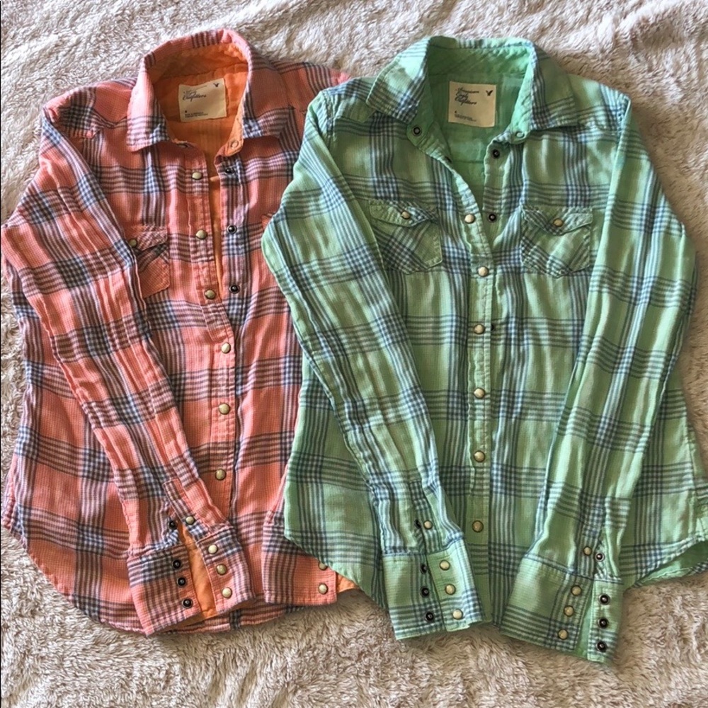 American Eagle Cotton Button Down - image 1